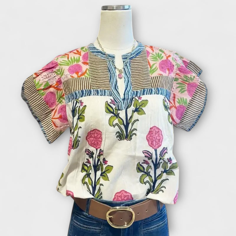 Uriella – Bestickte Boho-Bluse