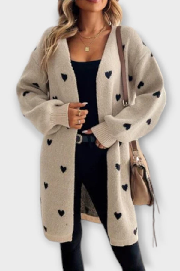 Julia - Cardigan mit Herzmuster