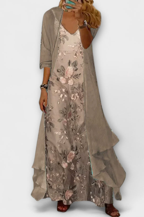 Mara - Maxikleid mit Jacke (2-teiliges Set)