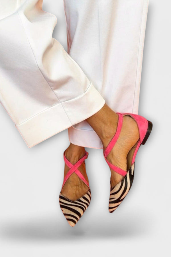 Zarella – Zebra-Flats in Pink Power