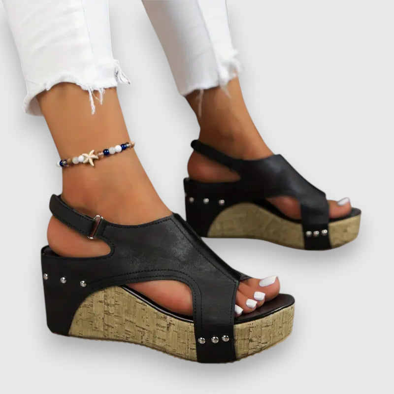 Mia – Vintage Plateau-Sandalen