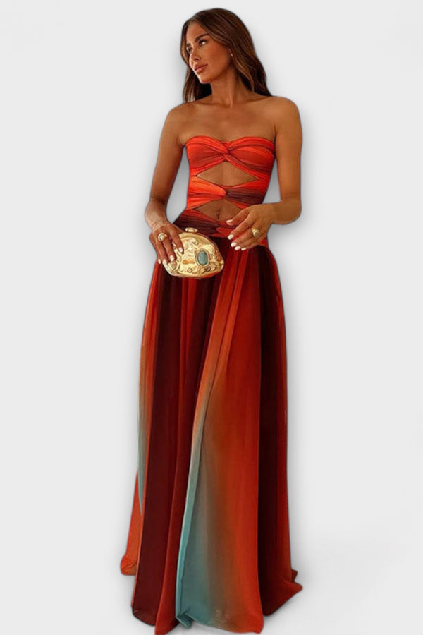 Laney - Trägerloses Maxikleid